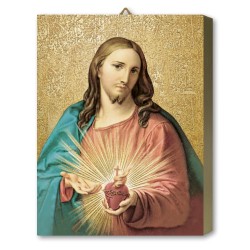 Tavola Lignea del Sacro Cuore di Gesù del Batoni in scatola regalo