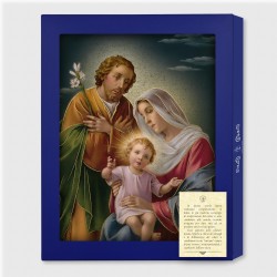 Tavola Lignea della Sacra Famiglia in scatola regalo