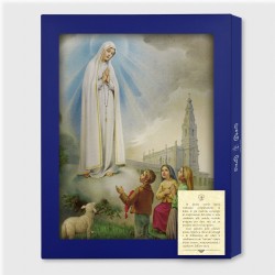 Tavola Lignea dell'Apparizione di Fatima in scatola regalo