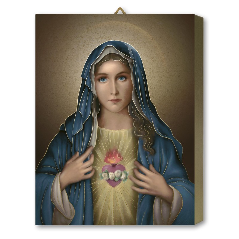 Tavola Lignea del Cuore Immacolato di Maria in scatola regalo Tavola Lignea del Cuore Immacolato di Maria in scatola regalo