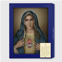 Tavola Lignea del Cuore Immacolato di Maria in scatola regalo