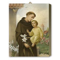 Tavola Lignea di Sant'Antonio da Padova in scatola regalo