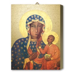 Tavola Lignea dell'icona della Madonna di Czestochowa in scatola regalo
