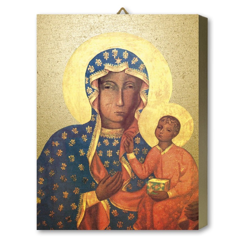 Tavola Lignea dell'icona della Madonna di Czestochowa in scatola regalo Tavola Lignea dell'icona della Madonna di Czestochowa in scatola regalo
