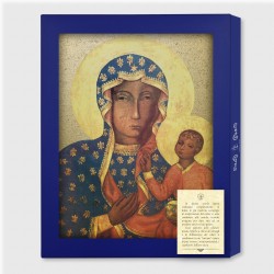 Tavola Lignea dell'icona della Madonna di Czestochowa in scatola regalo