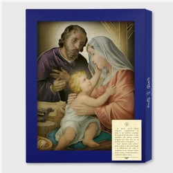 Tavola Lignea della Sacra Famiglia in scatola regalo