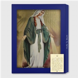 Tavola Lignea dell'icona della Madonna Miracolosa in scatola regalo