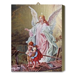 Tavola Lignea dell'Angelo Custode in scatola regalo