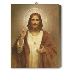Tavola Lignea del Sacro Cuore di Gesù di Chambers in scatola regalo