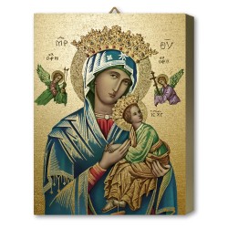 Tavola Lignea dell'icona della Madonna del Perpetuo Soccorso in scatola regalo