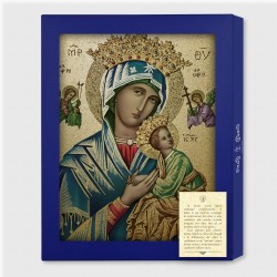 Tavola Lignea dell'icona della Madonna del Perpetuo Soccorso in scatola regalo