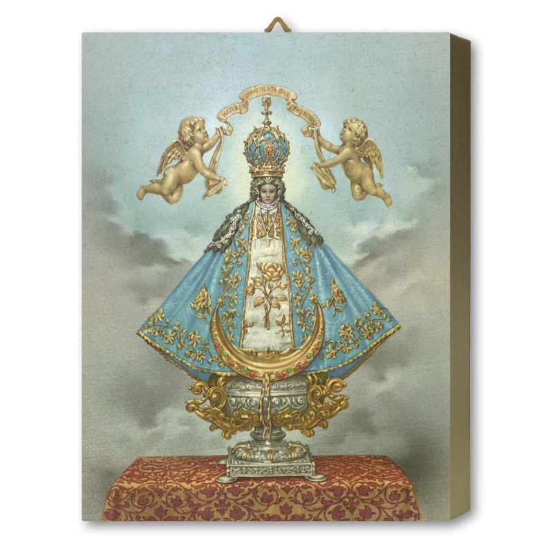 Tavola Lignea della Vergine di San Juan in scatola regalo Tavola Lignea della Vergine di San Juan in scatola regalo