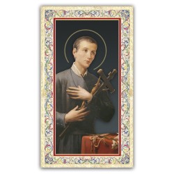 Santino San Gerardo della Maiella con preghiera e finiture in oro a caldo