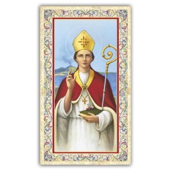 Santino San Gennaro con preghiera e finiture in oro a caldo