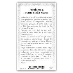 Santino Maria che sorge dal mare con preghiera e finiture in oro a caldo