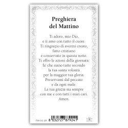 Santino Angioletto in preghiera con preghiera e finiture in oro a caldo