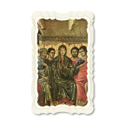 Santino in carta telata color avorio della Pentecoste