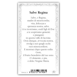 Santino Madonna Incoronata con preghiera e finiture in oro a caldo