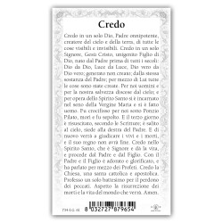 Santino Trinità con preghiera e finiture in oro a caldo