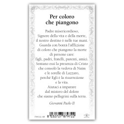 Santino Deposizione dalla Croce con preghiera e finiture in oro a caldo