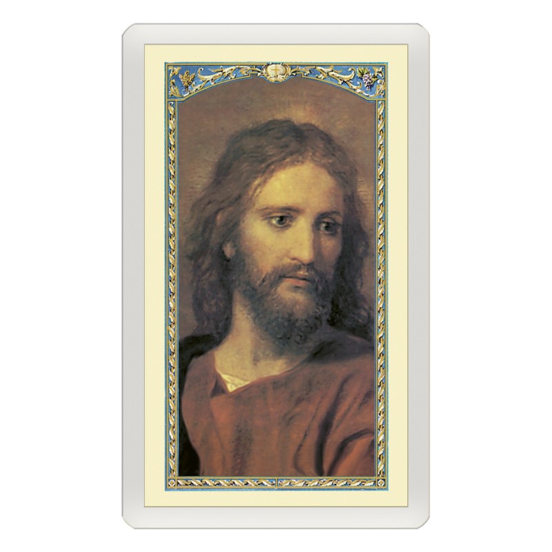 Santino Plastificato Gesù con preghiera a colori Santino Plastificato Gesù con preghiera a colori