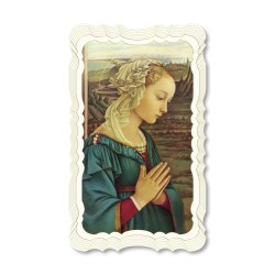 Santino della Madonna del Lippi. Stampato in carta pregiata con oro a caldo e preghiera a retro
