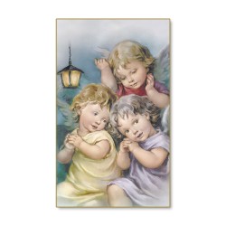 Santino di tre angioletti in preghiera