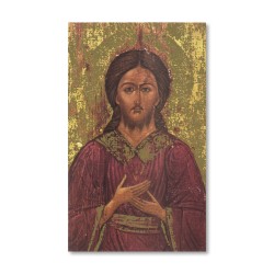 Santino dell'icona di Gesù con mantello rosso