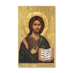 Santino dell'icona di Gesù Pantocratore con il libro aperto