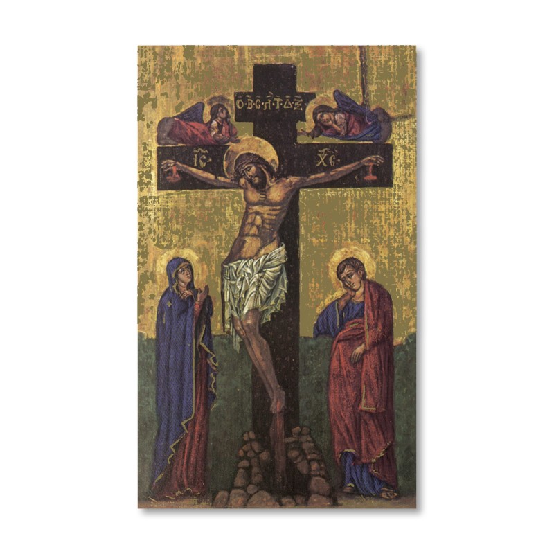 Santino dell'icona della Crocefissione di Gesù Santino dell'icona della Crocefissione di Gesù