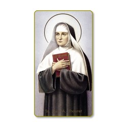 Santino con bordo dorato e angoli stondati di Santa Giovanna Anthida Touret