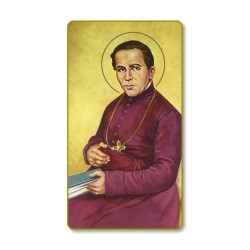Santino con bordo dorato e angoli stondati di San John Newmann