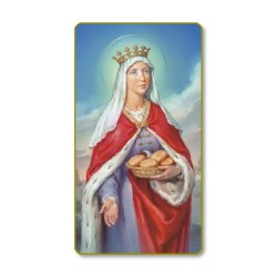 Santino con bordo dorato e angoli stondati di Santa Elisabetta d'Ungheria