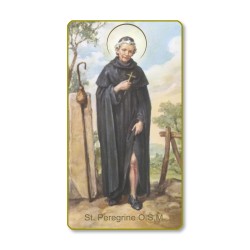 Santino con bordo dorato e angoli stondati di San Pellegrino