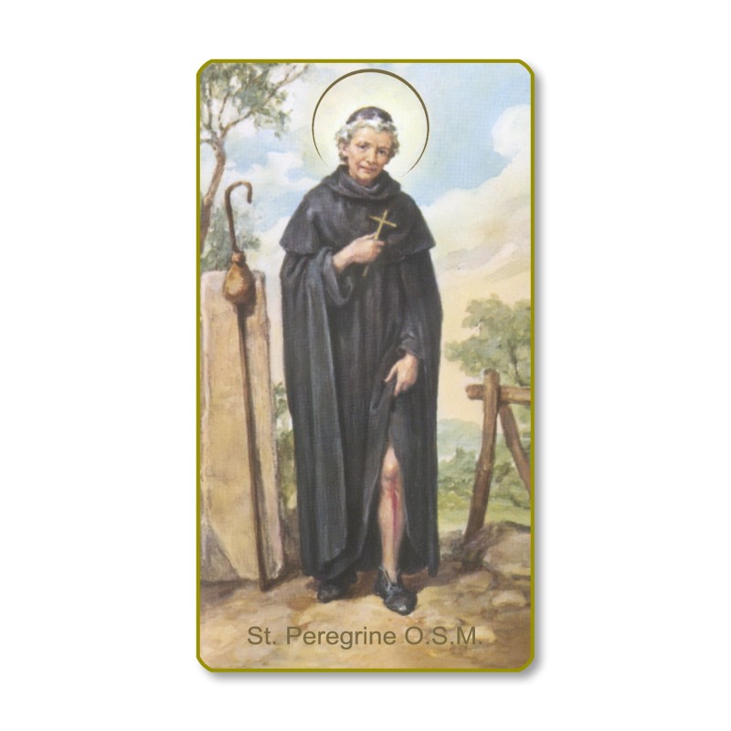 Santino con bordo dorato e angoli stondati di San Pellegrino Santino con bordo dorato e angoli stondati di San Pellegrino