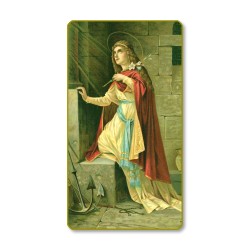 Santino con bordo dorato e angoli stondati di Santa Filomena