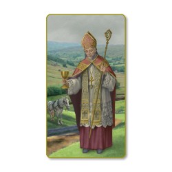Santino con bordo dorato e angoli stondati di San Riccardo