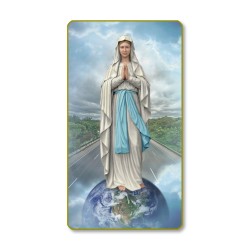 Santino con bordo dorato e angoli stondati della Madonna delle Strade