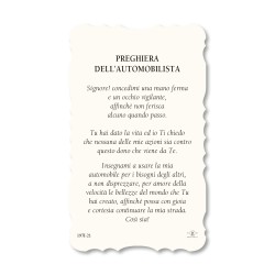 Santino di San Cristoforo. Stampato in carta pregiata con oro a caldo e preghiera a retro