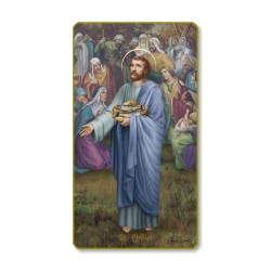 Santino con bordo dorato e angoli stondati di San Filippo