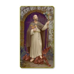 Santino con bordo dorato e angoli stondati di San Guglielmo