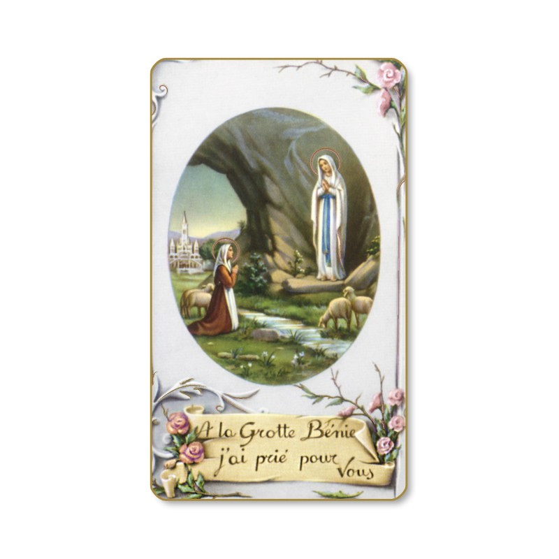 Santino dell'Apparizione di Lourdes vintage