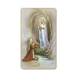 Santino dell'Apparizione di Lourdes in primo piano