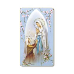 Santino della Madonna di Lourdes con Bernadette