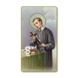 Santino con bordo dorato e angoli stondati di San Gerardo della Maiella