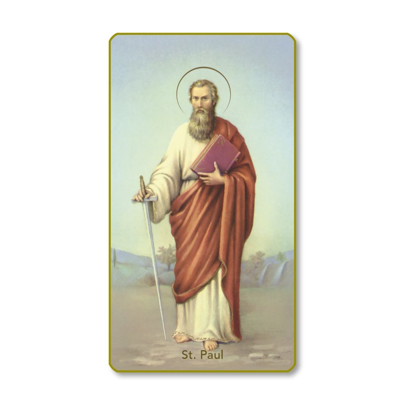 Santino con bordo dorato e angoli stondati di San Paolo Santino con bordo dorato e angoli stondati di San Paolo