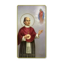 Santino con bordo dorato e angoli stondati di Sant'Antonio Maria Claret