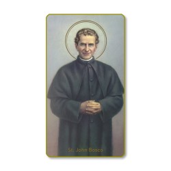 Santino con bordo dorato e angoli stondati di San Giovanni Bosco