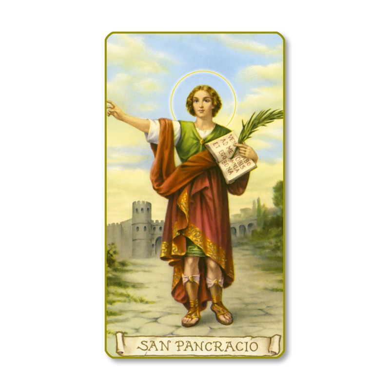 Santino con bordo dorato e angoli stondati di San Pancrazio Santino con bordo dorato e angoli stondati di San Pancrazio