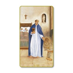 Santino con bordo dorato e angoli stondati di Sant'Ivo
